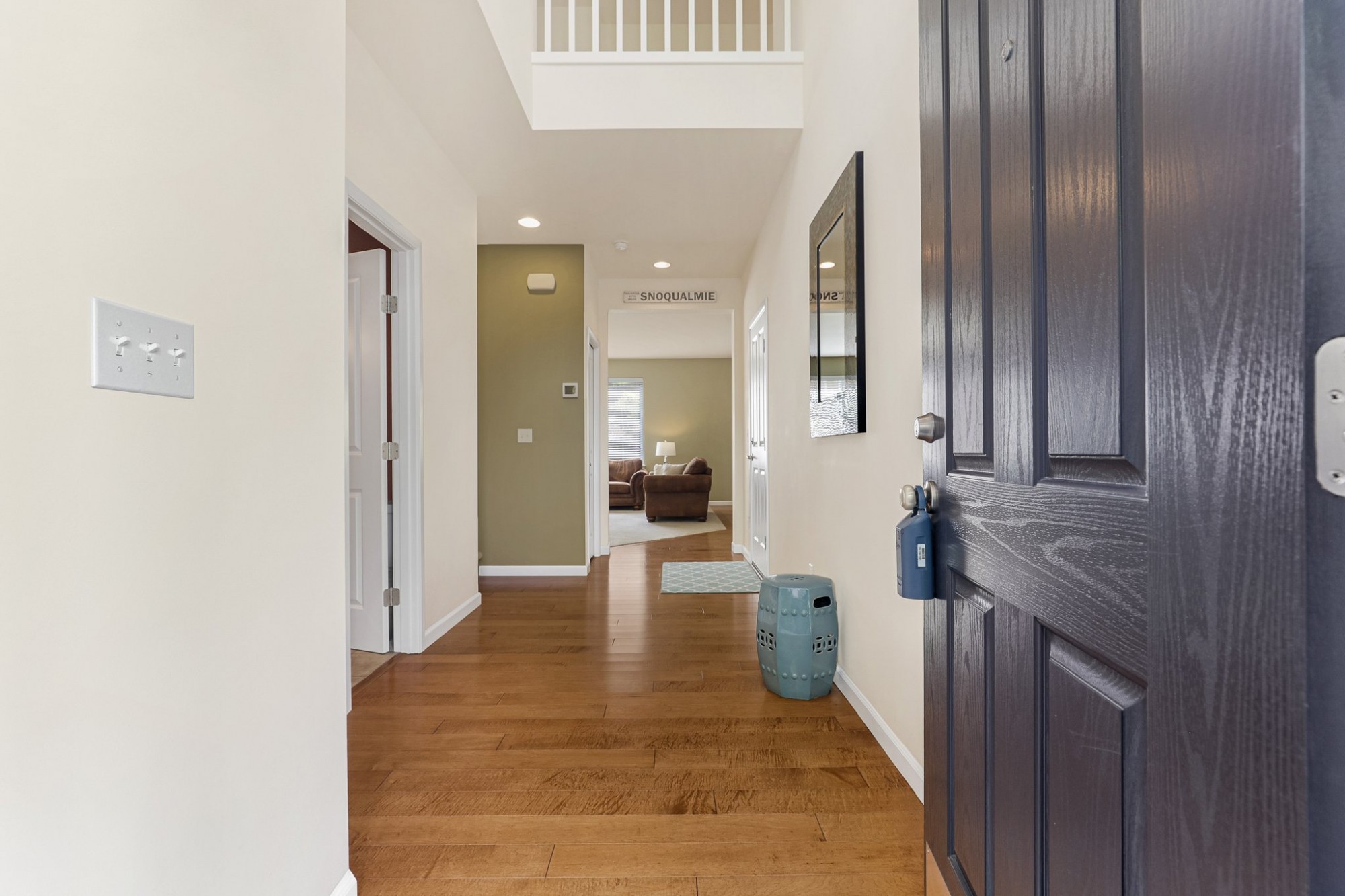 Large Entry with hardwood floors is perfect for welcoming guests.
